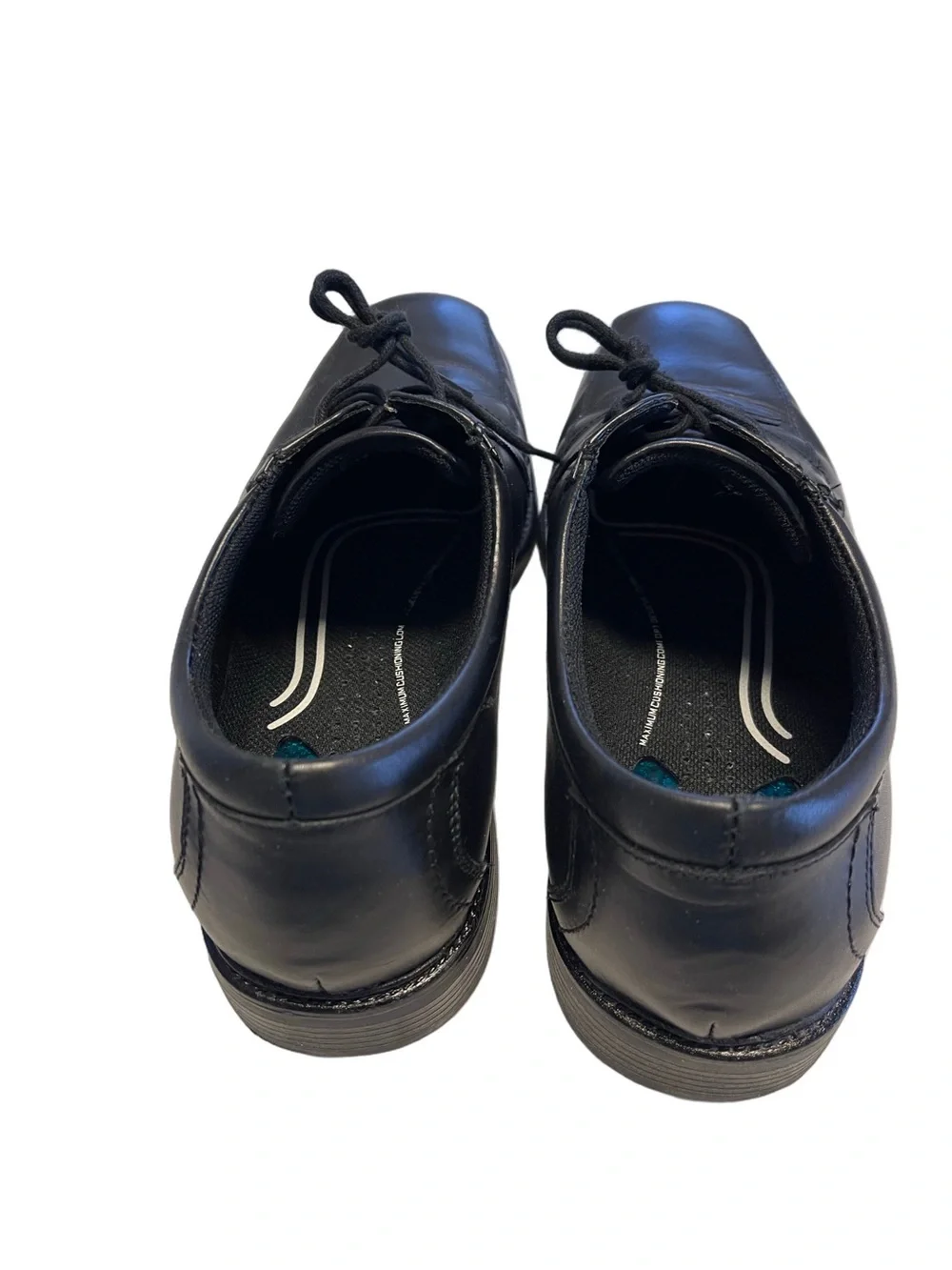 Nunn Bush Men's  Comfort Dress Gel  Black Lace-Up Dress Shoes Square Toes Sz 12M